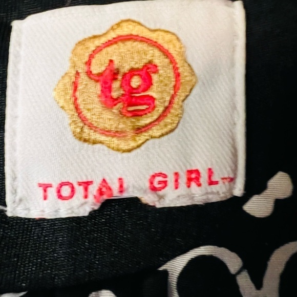 TOTAL GIRL CASUAL SHORT SLEEVE BLACK AND WHITE FLORAL PATTERN DRESS EST SZ 10 - Picture 7 of 11